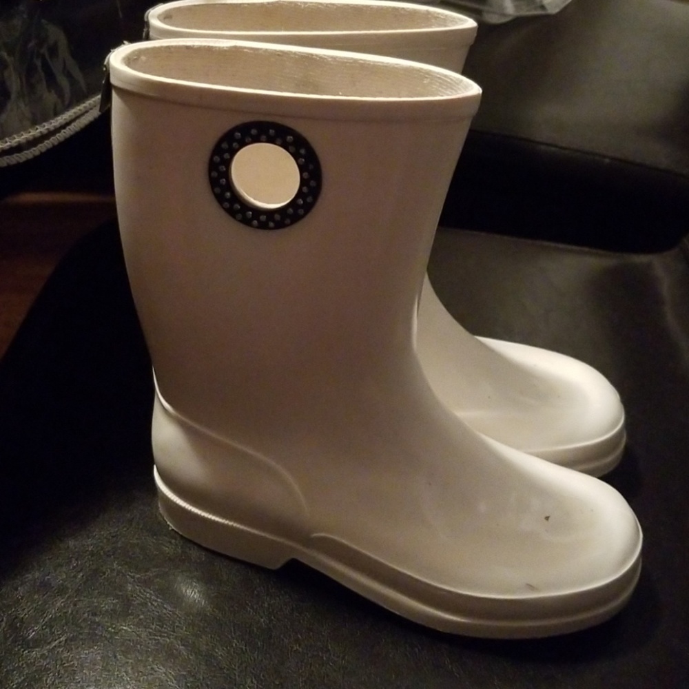 Rain boots white girls